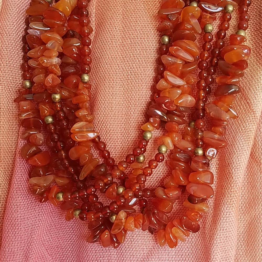 CARNELIAN TORSADE NECKLACE